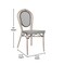 Merrick Lane Mael Set of Two Stacking Thonet Bistro Style Chair with Textilene Seat and Bamboo Finished Metal Frame for Indoor/Outdoor Use